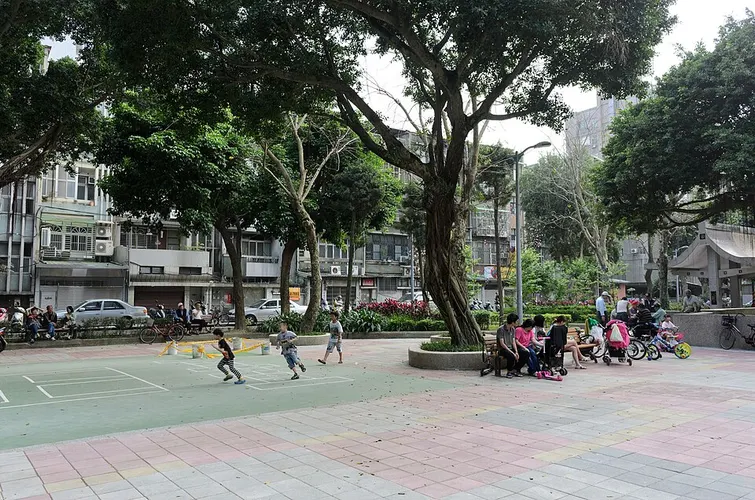 children playing park