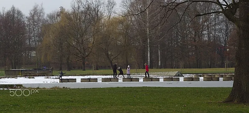 children playing park