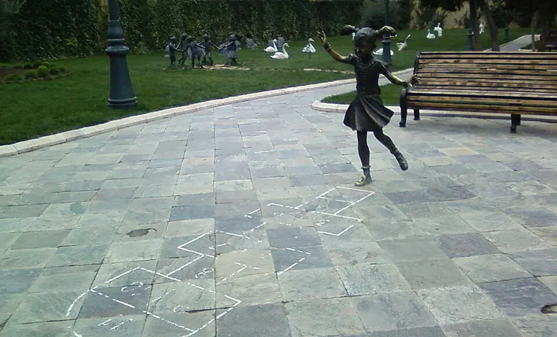 children playing park