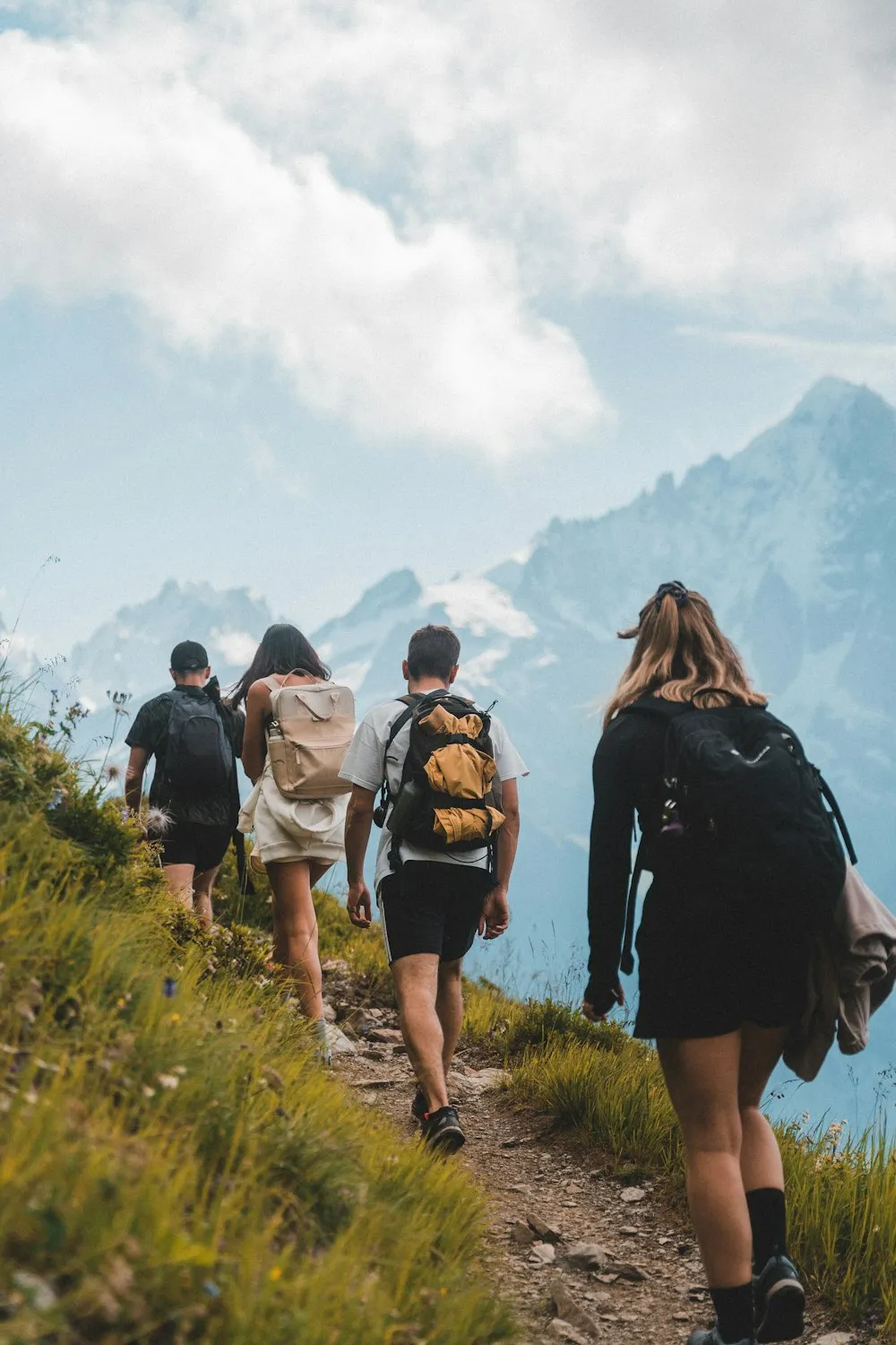 Friends hiking