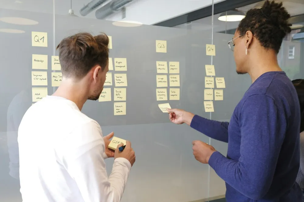 Planning with sticky notes