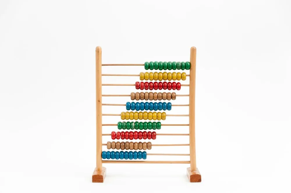 Multicolored abacus for counting