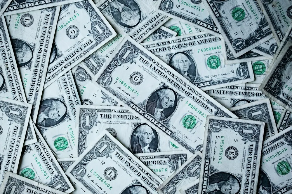 Dollar banknotes for money and budgeting