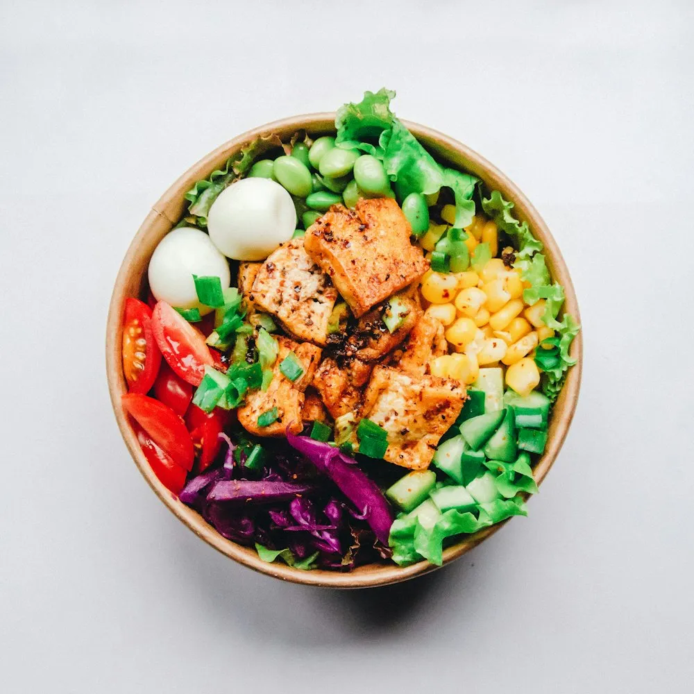 Fresh lunch in a bowl